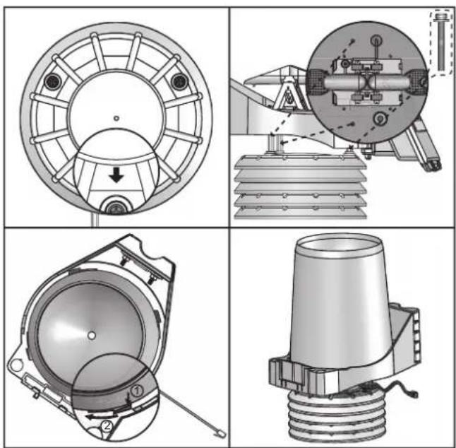OREGON SCIENTIFIC WMR300A - INSTALLATION DU CAPTEUR DE PLUIE /CAPTEUR DE TEMPERATURE ET HUMIDITE - 1