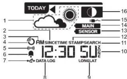 OREGON SCIENTIFIC WMR300A - ORLOGIO / SVEGLIA / PREVISIONI METEO / FASE LUNARE - 1