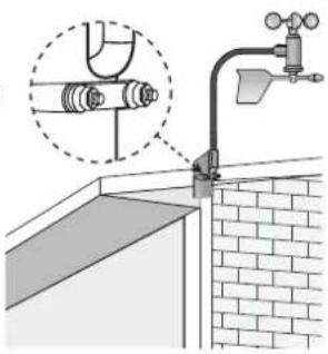 OREGON SCIENTIFIC WMR300A - Optie 3: Behalve de windsensor, die geinstalleerdwordtopeenpaal, wordende andere sensoren afzonderlijk geinstalleerd. - 1