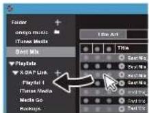 PIONEER XDP20 - Skapa en spellista med "X-DAP Link" - 4
