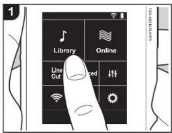 PIONEER XDP20 - Lyssna på musik från "Bibliotek" - 1