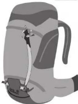 Jack Wolfskin Boxcar 30 - Eispickel-Fixierung · Ice axe lashing Fixation pourpiolet - 5