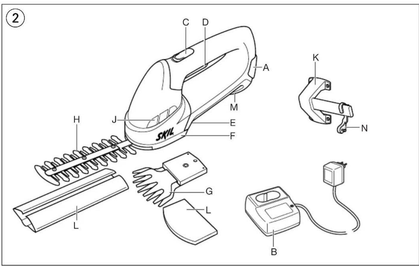 SKIL 0750 AA - CORDLESS SHRUB/GRASS SHEAR 0750 (F0150750..) - 5