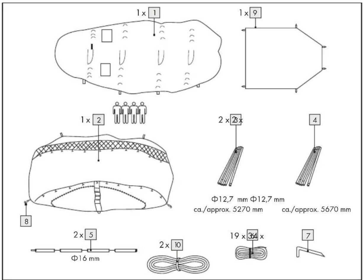 CRIVIT IAN 273647 - 4-MAN TENT - 1