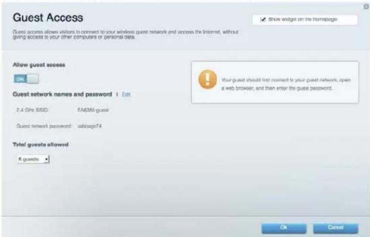 LINKSYS MaxStream EA7300 - Acesso para convidados - 1