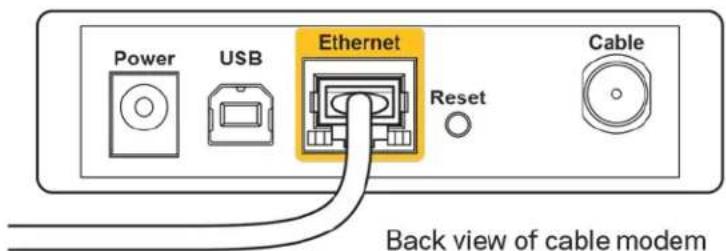 LINKSYS MaxStream EA7300 - CoobueHne «Kabel NHTepHeTa He noekJIOueH» - 2