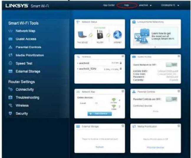 LINKSYS MaxStream EA7300 - Pripojenie k službe Linksys Smart Wi-Fi - 1