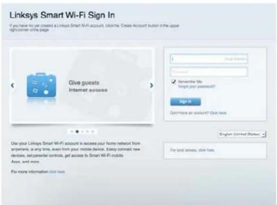 LINKSYS MaxStream EA7300 - Připojení k Linksys Smart Wi-Fi - 1