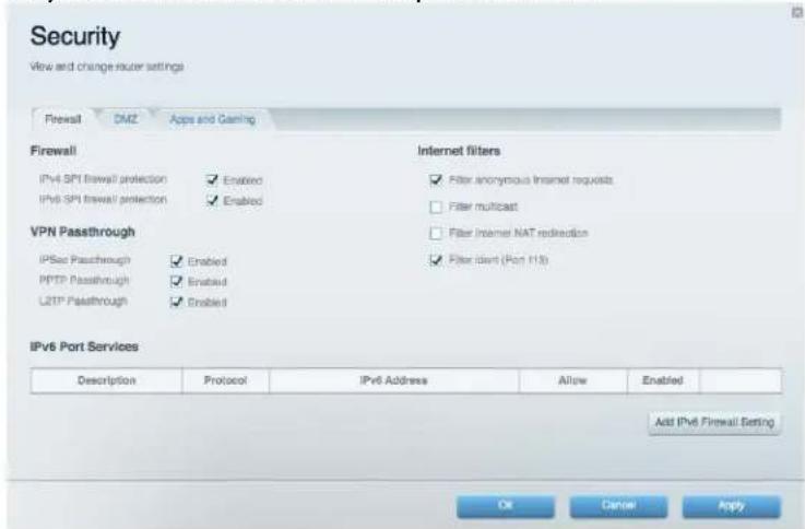 LINKSYS MaxStream EA7300 - Zabezpečenie (Security) - 1