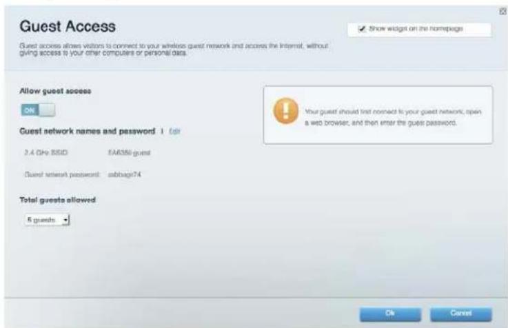 LINKSYS MaxStream EA7300 - Přistup správy hosta - 1
