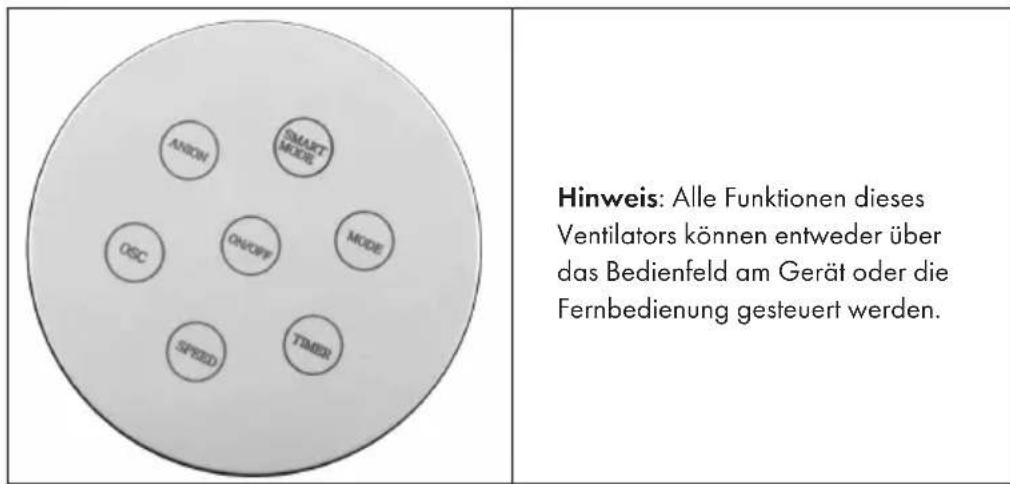 Klarstein Storm Tower - Bedienfeld - 1