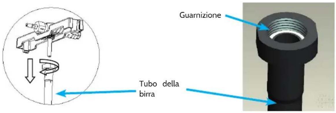 Klarstein 10030663 - Sostituire la guarnizione sul tubo della birra - 1