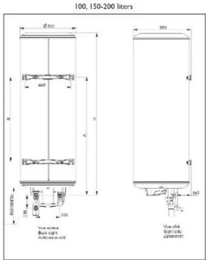 THERMOR Familio 100L - TECHNICAL CHARACTERISTICS - 1