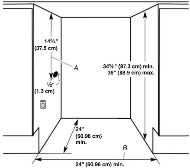 KITCHENAID KUWR204ESB - Opening Dimensions - 1