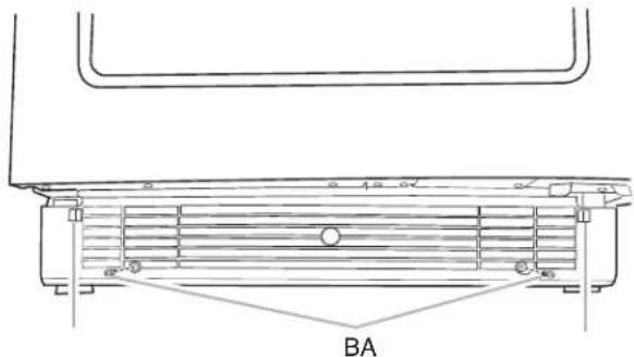 KITCHENAID KUWR204ESB - Dépose de la grille de la base : - 1