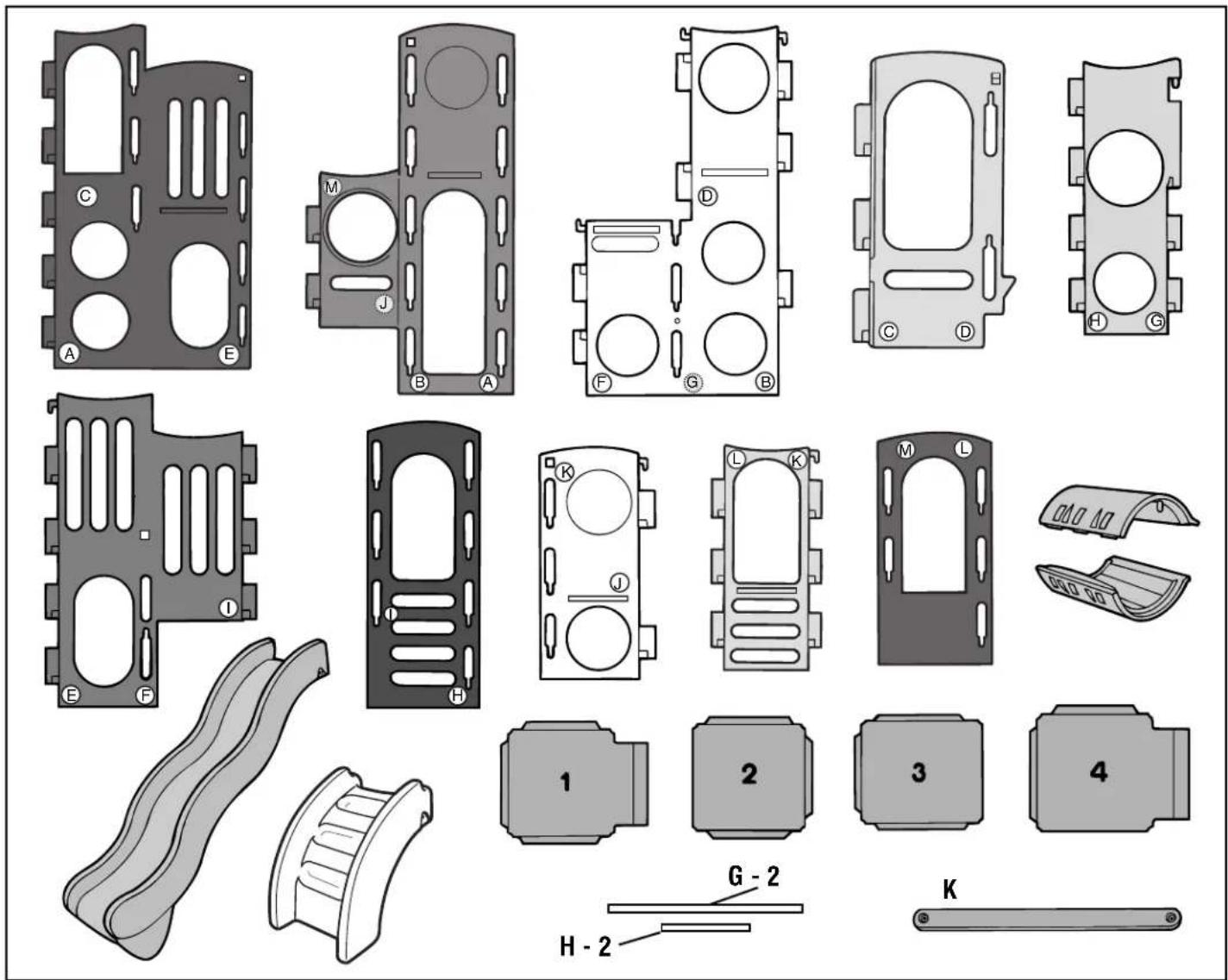 Little Tikes Climbing Towers 401A - COMPONENTS - 2