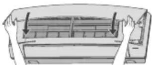 PANASONIC CSRE9JKE1 - ЗАТВАРЯНЕ НА ПРЕДНИЯ ПАНЕЛ - 1