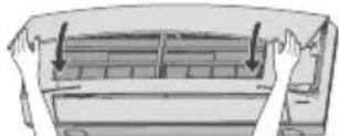 PANASONIC CSRE9JKE1 - Отстранете предния панел - 1