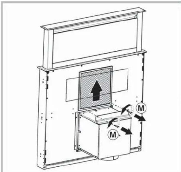 ROSIERES RDD 9800 PN - Replacing the charcoal filter (P) - 1