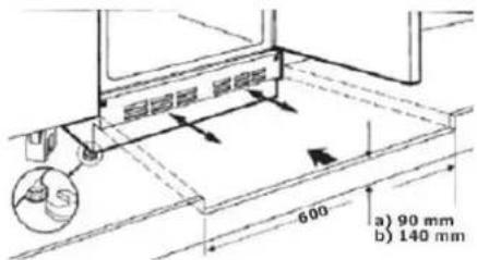 ROSIERES RBP 160 N - Adjusting the plinth/kickboard - 2