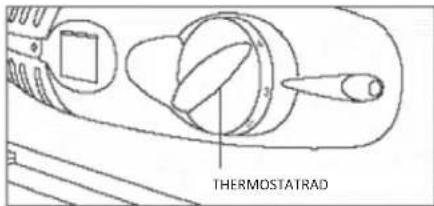 ROSIERES RBP 160 N - Einschalten des Geräts und Einstellen des Thermostats - 1