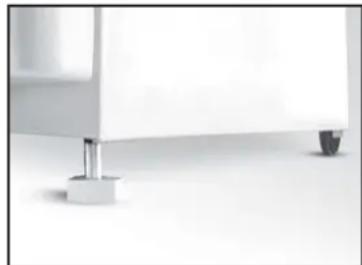 ROSIERES RCG 6972 RB - Adjustable feet and wheels. - 4