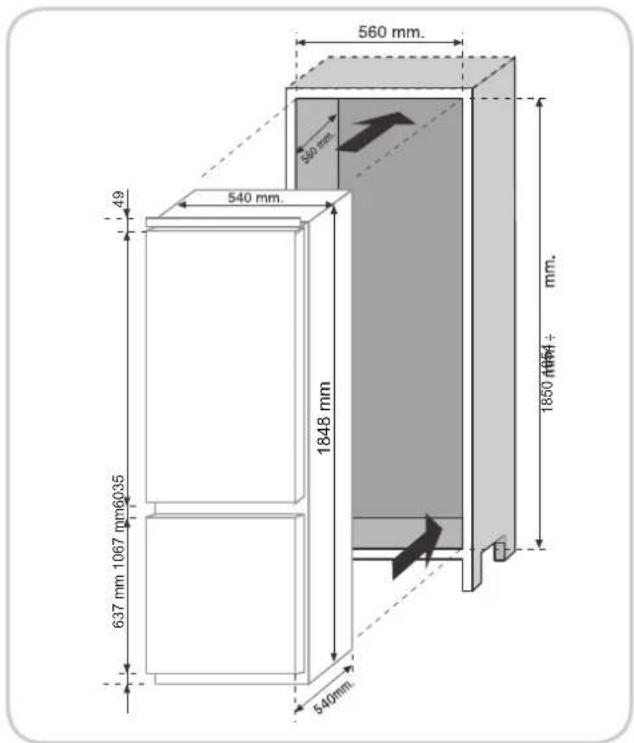 ROSIERES RBBS 174 - DIMENSIONI DEL PRODOTTO E DEL VANO DI INCASSO - 2