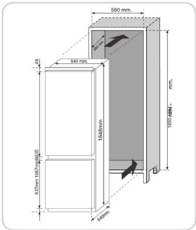 ROSIERES BRBS 1741 - DIMENSÕES DO PRODUTO E COMPARTIMENTO EMBUTIDO - 2