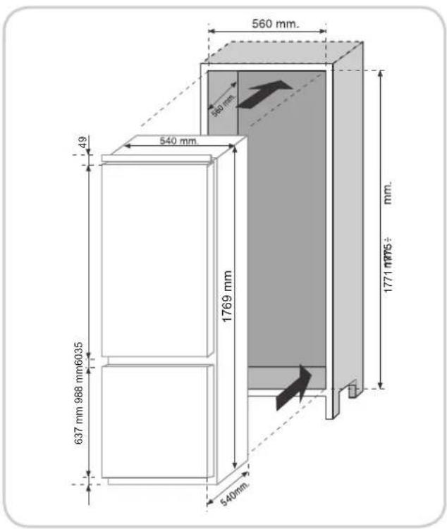 ROSIERES BRBS 1741 - DIMENSIONI DEL PRODOTTO E DEL VANO DI INCASSO - 1