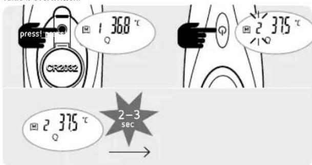 Reer SkinTemp 3in1 - Measured value memory - 1