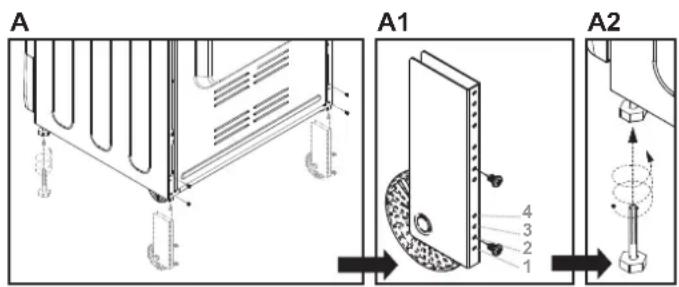 ROSIERES RCG 5921 RB CH - FEET ADJUSTMENT - 1