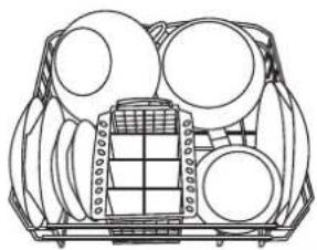 INDESIT IDL 550 EU.2 - Loading examples for the lower rack - 1