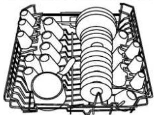 INDESIT IDL 550 EU.2 - Loading examples for the upper rack - 1