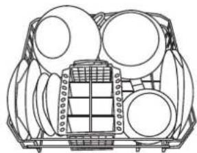 INDESIT IDL 550 EU.2 - Exemples de chargement du panier inférieur - 1