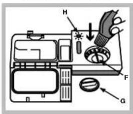 INDESIT DI 623 - Cargar el abrillantador - 1