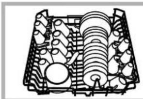 INDESIT DI 623 - Exemples de chargement du panier supérieur - 1