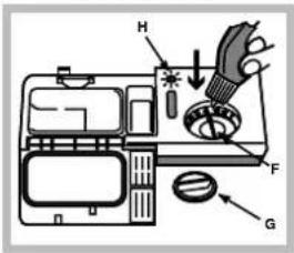 INDESIT DI 623 - Charger le produit de rençage - 1