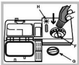 INDESIT DI 623 - Loading the rinse aid - 1