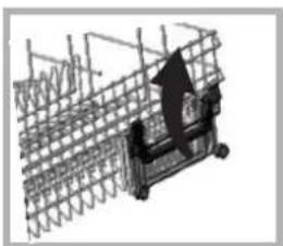 INDESIT DI 623 - A Never lift or lower the rack on one side only. - 2