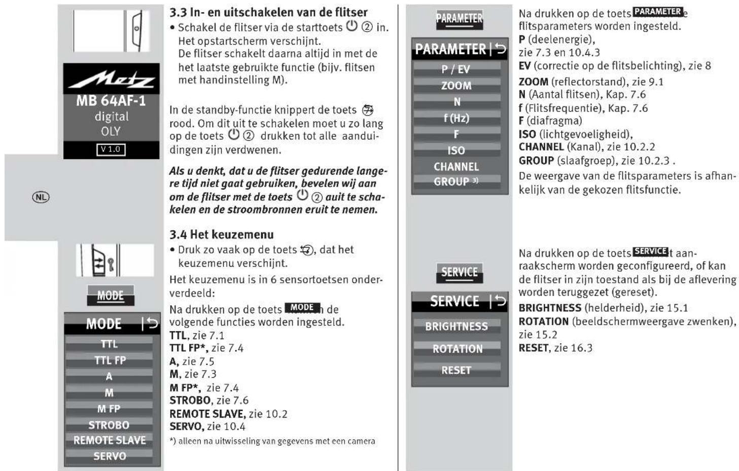 METZ Mecablitz 64 AF1 digital - Het verwangen van de batterijen - 2