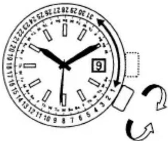 ORIENT Contemporary EU00002P - EINSTELLEN DES MONATLICHEN KALENDERS - 1