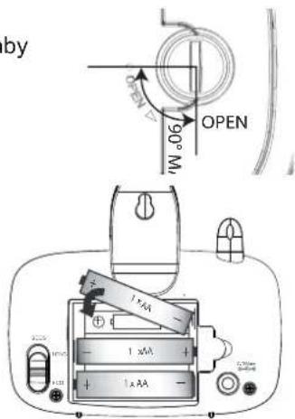 TOPCOM Babytalker 3100 KS4231 - Installing Batteries in the Baby Unit - 4