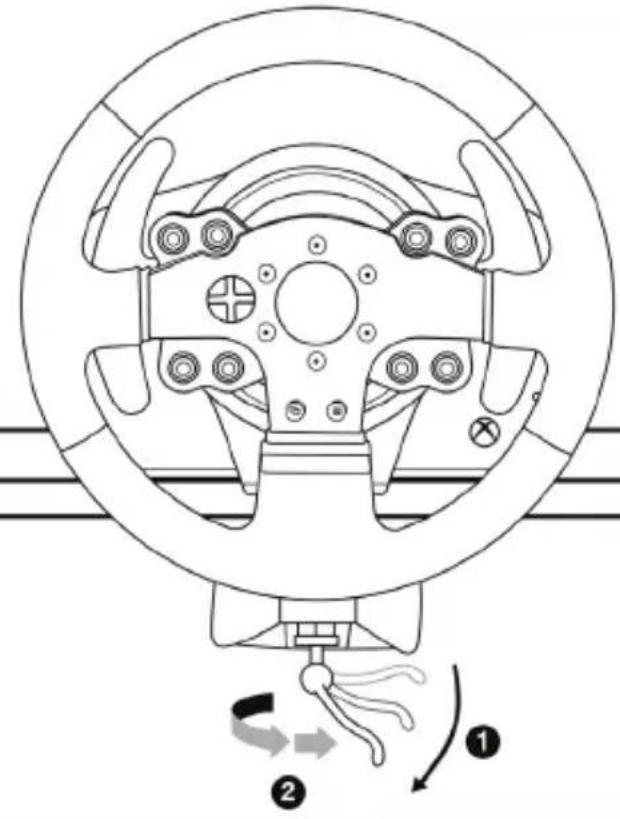 THRUSTMASTER TMW Pro Force Feedback (Xbox One) - Fijación del volante de carreras a una mesa o un escritorio - 3