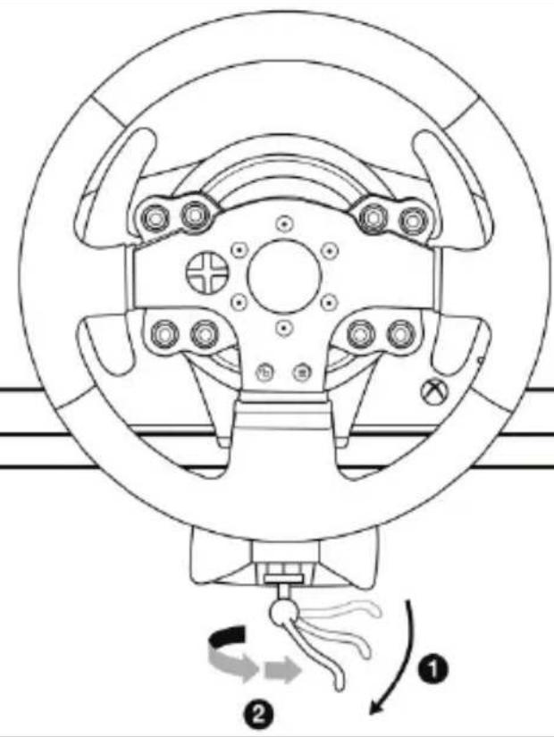 THRUSTMASTER TMW Pro Force Feedback (Xbox One) - 테이블이나 책상에 레이싱 헌들 부착하기 - 4