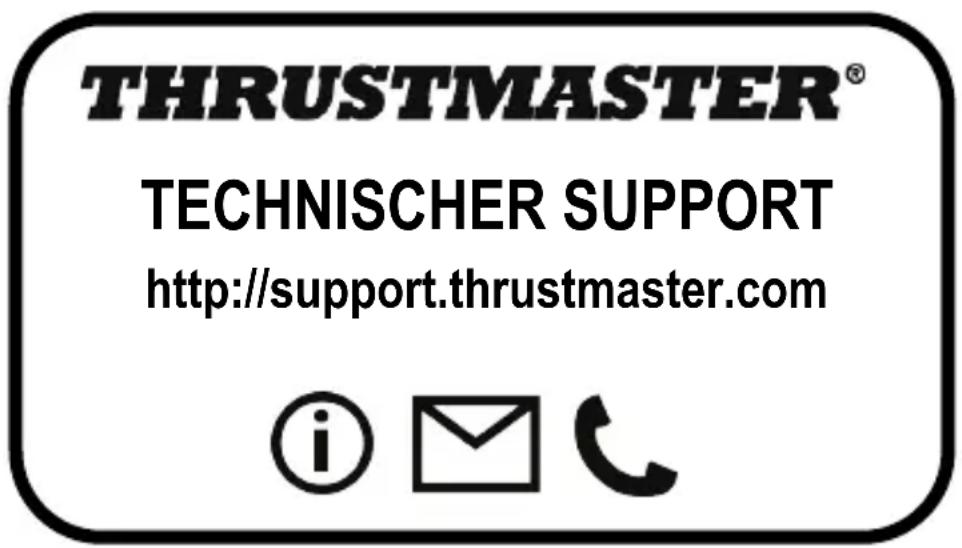 THRUSTMASTER® TECHNISCHER SUPPORT http://support.thrustmaster.com © 📧