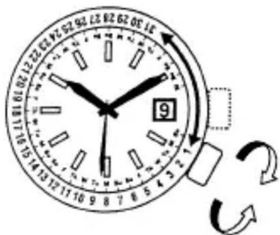 ORIENT Sports ET0N001D - ◆ IMPOSTAZIONE DEL CALENDARIO MENSILE - 1