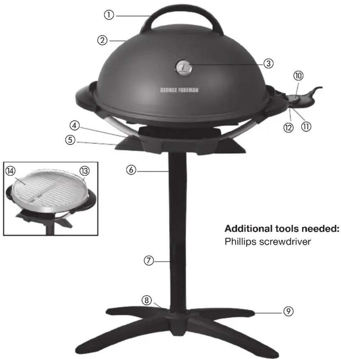 GEORGE FOREMAN GFO3320 - GETTING TO KNOW YOUR INDOOR-OUTDOOR GRILL - 1