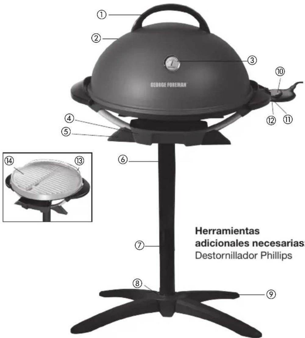 GEORGE FOREMAN GFO3320 - CONOZCA SU PARRILLA PARA INTERIOR/EXTERIOR - 1