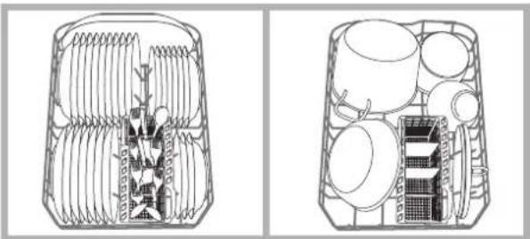 HOTPOINT-ARISTON LI 460.CHA - Esempi di caricamento cesto inferiore - 1