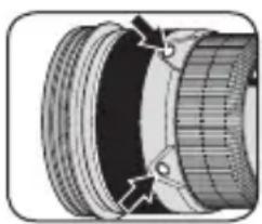NIKON Nikkor AFS 200400mm f4G ED VR II - ■ Interruttore di selezione dell'azionamento della messa a fuoco e tasto di azionamento della messa a fuoco (Vedere p. 122 per le fotocamere compatibili.) - 2